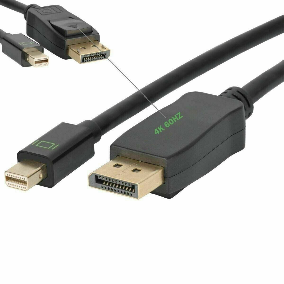 Mini DisplayPort to DisplayPort Cable Mini DP to DP Adapter HD Video 4K 60Hz 6FT