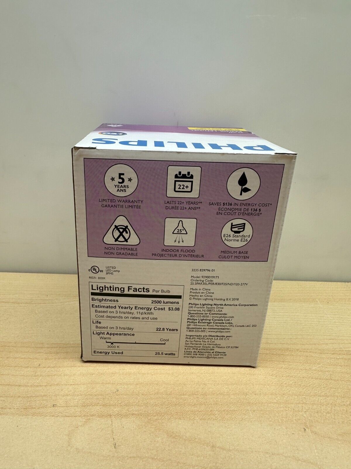 Philips PAR30L LED TrueForce PAR 2500 lumen 25.5W E26 Base 3000K Warm White