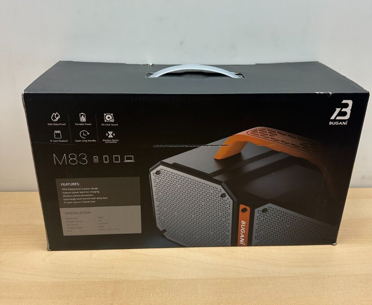 Bluetooth Speaker Bugani M83 Waterproof Outdoor Bluetooth 5.2 50W Orange