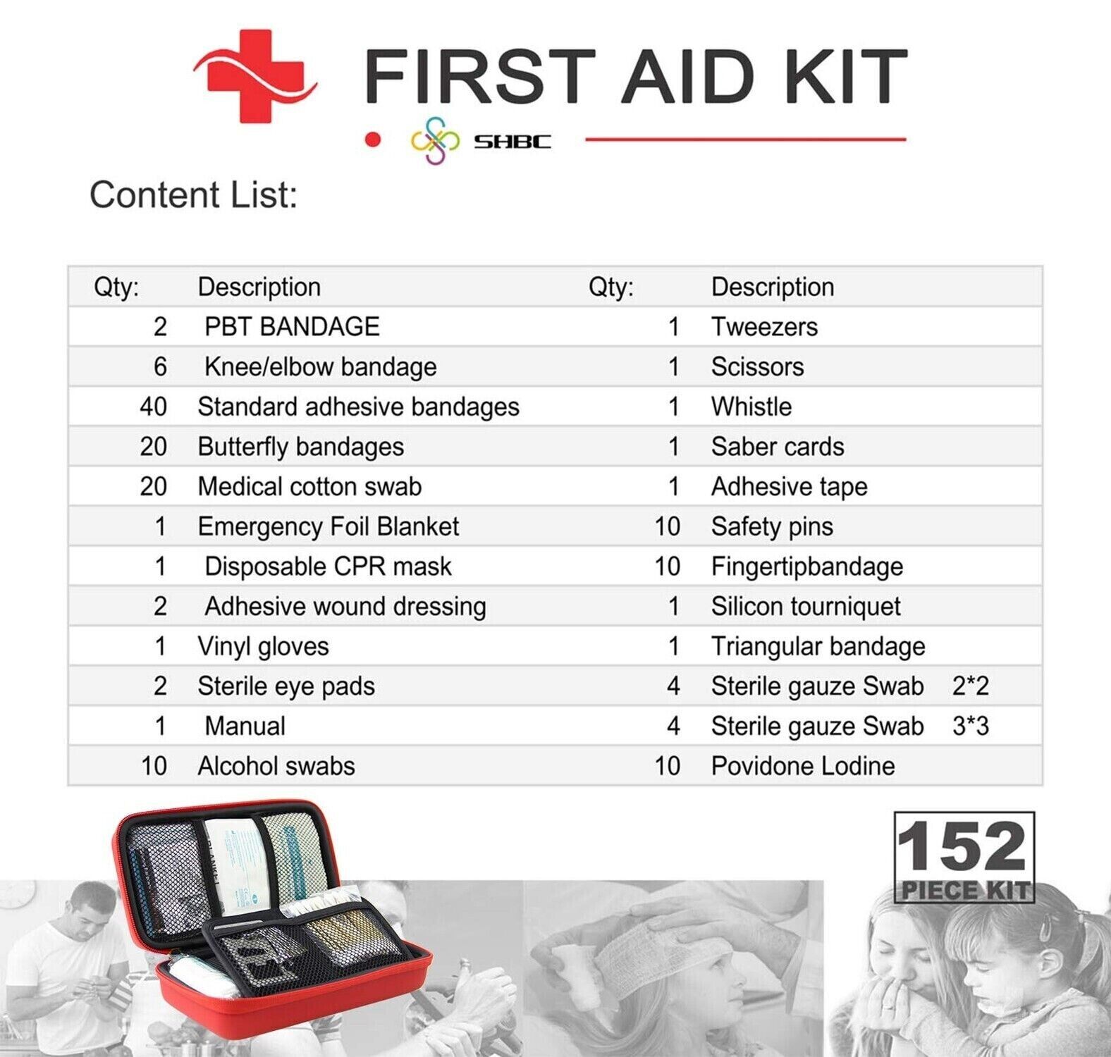 SHBC Compact First Aid Kit (139 Piece) Adventure Medical Kits Waterproof