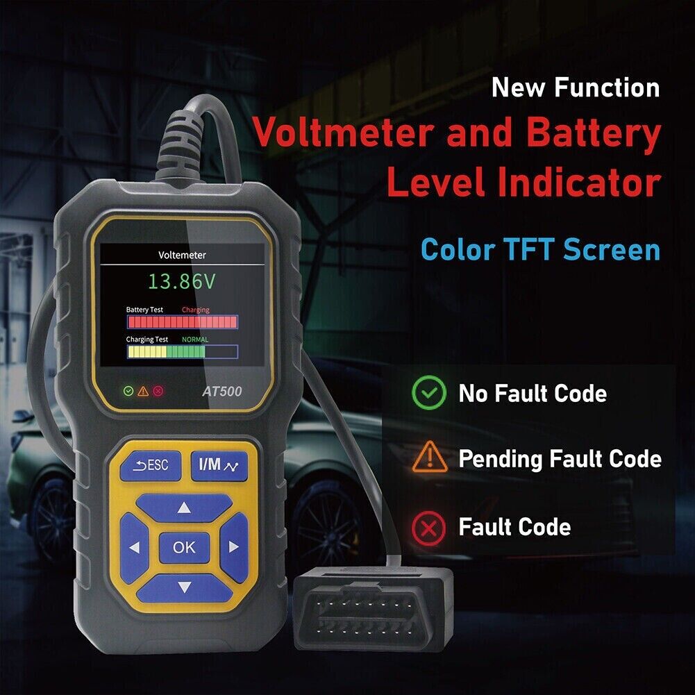Car Code Reader OBD2 Scanner Check Engine Light Fault Code Reader Scanner AT500