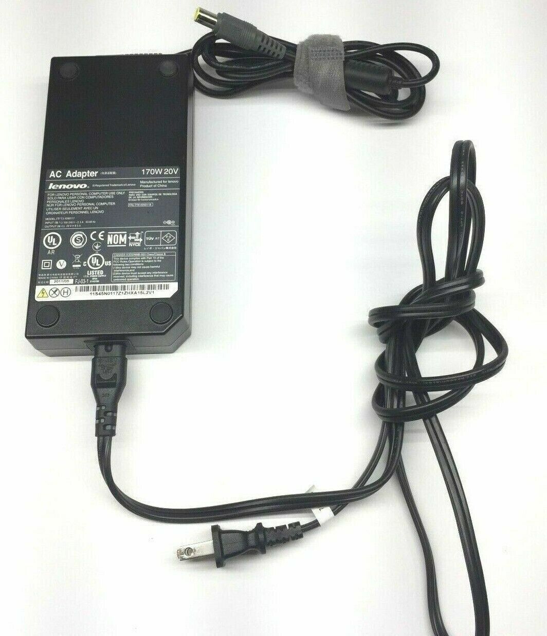 Genuine Lenovo ThinkPad W520 W530 W700 170W AC Adapter Charger PSU 45N0114