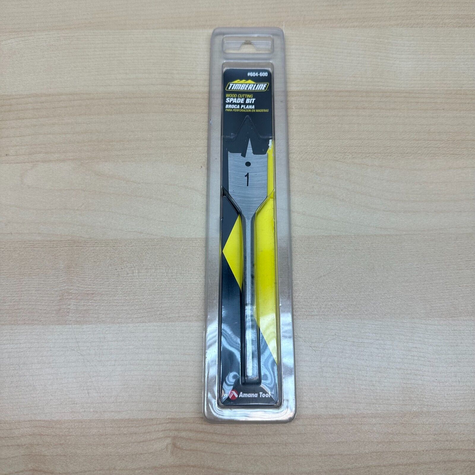 TimberLine 604-600 Spade Bits W/ Spurs 1" Cutting, 1/4" Shank, 6" Overall Length