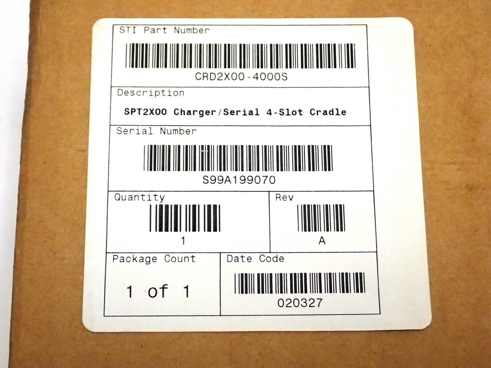 S.T.I. SYMBOL CRD2X00-4000S 4-SLOT Serial/Charging Cradle CRD2X004000S