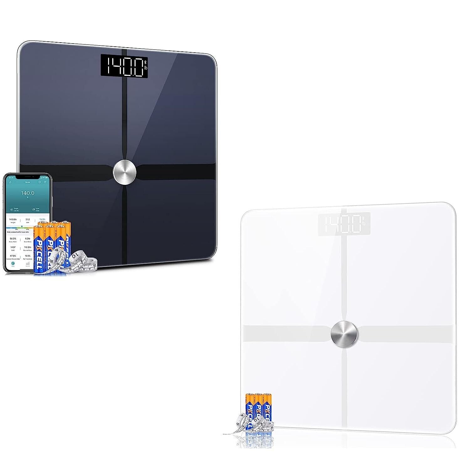 WiFi Bluetooth Digital Bathroom Scale Smart Body Fat Health Monitor ITO Coating