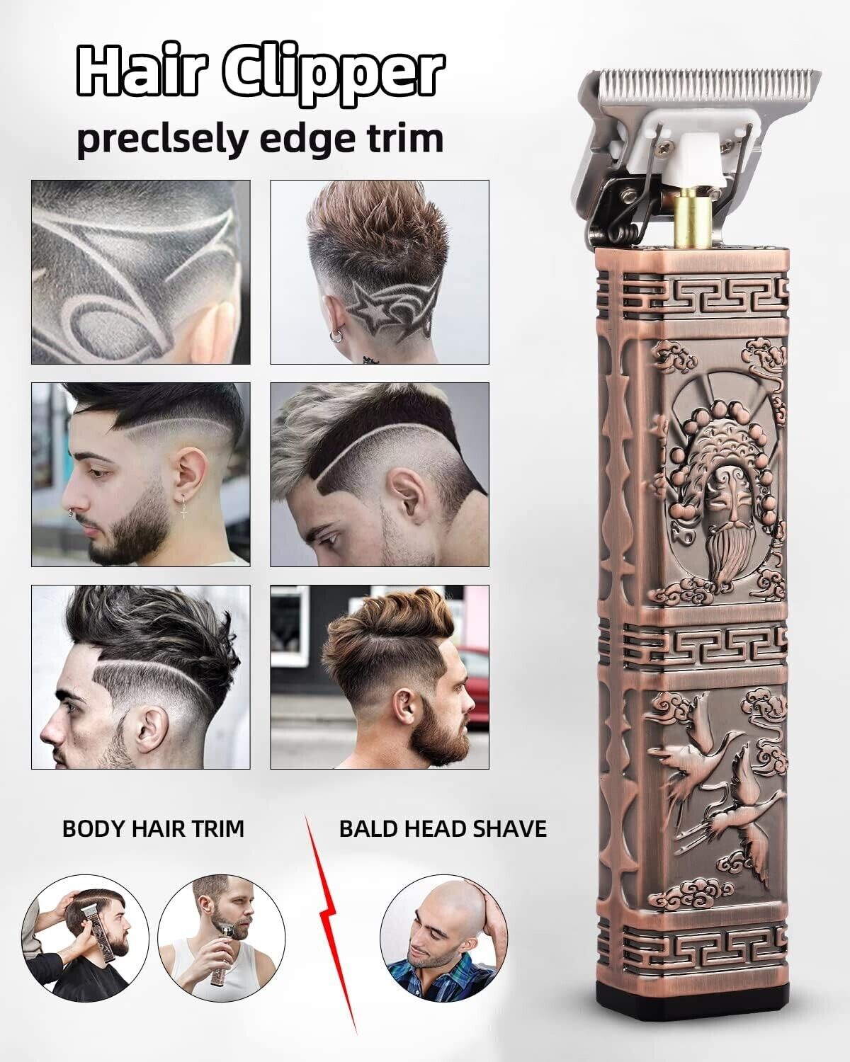 Hair Clippers for Men CkeyiN Pro Trimmer Rechargeable Cordless T3 Rechargeable