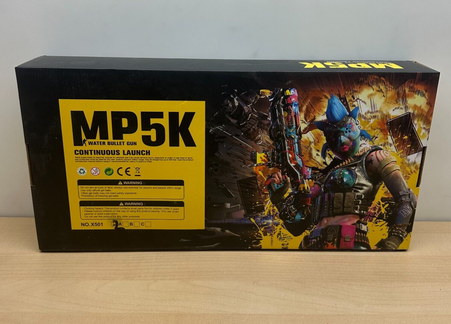 MP5K Electric Soft Gel Water Bullet Gun, Toy Rifle Long Range, Continuous Launch