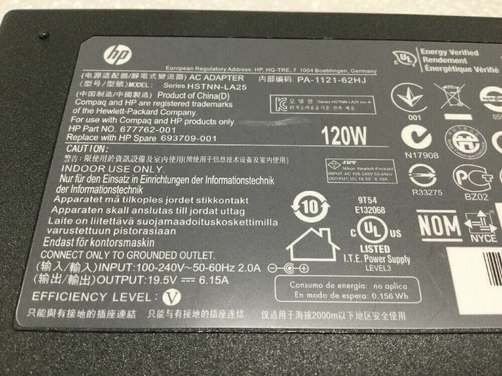 Original HP 120W AC ADAPTER for HP ENVY PAVILION Laptop dv4 dv5 dv6 dv7 G50