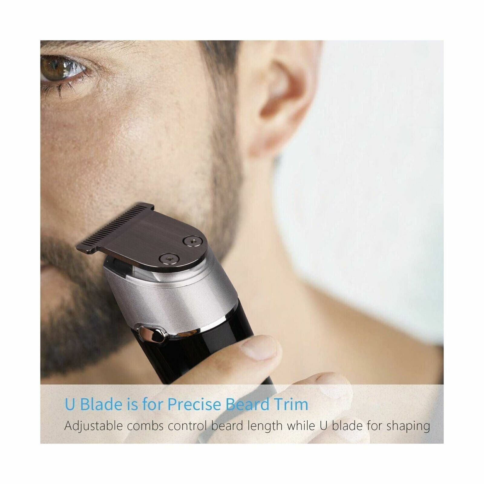 Abbicen Multi-functional Recharqeable Beard Trimmer 5 in 1 Men's Grooming Kit...