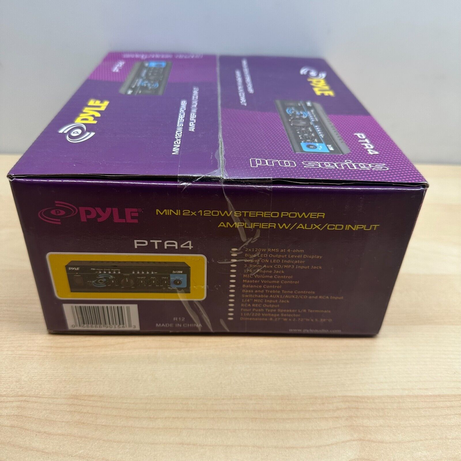 Pyle PTA4 Mini Bluetooth Home Audio 240 Watt 2 Channel Amplifier Stereo Receiver