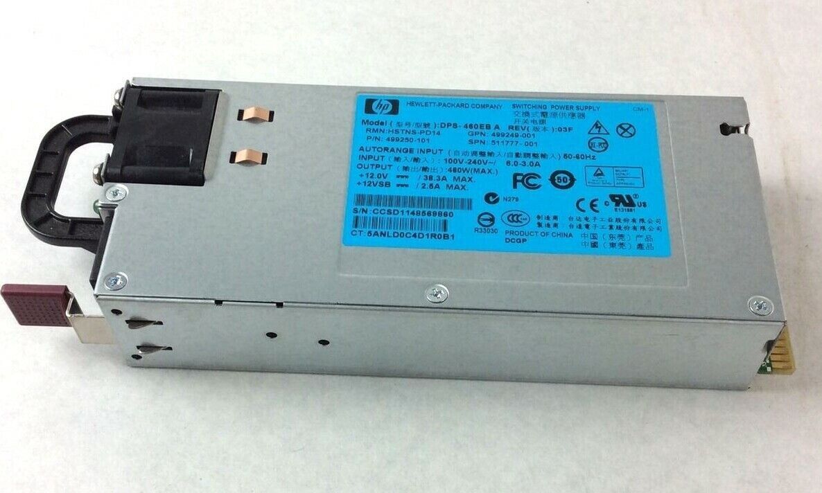 HP 460w Server Power Supply DPS-460EB A 499250-101 499249-001
