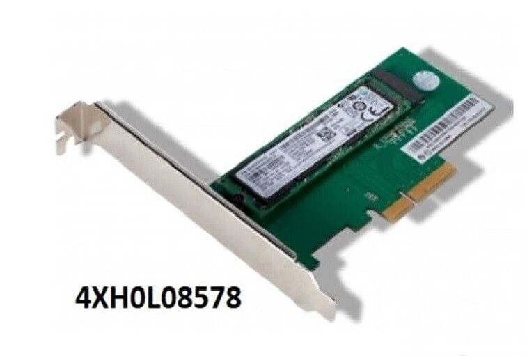 LENOVO 00XG017 M.2 SOLID STATE DRIVE ADAPTER 4XH0L08578 W/ 128GB SS
