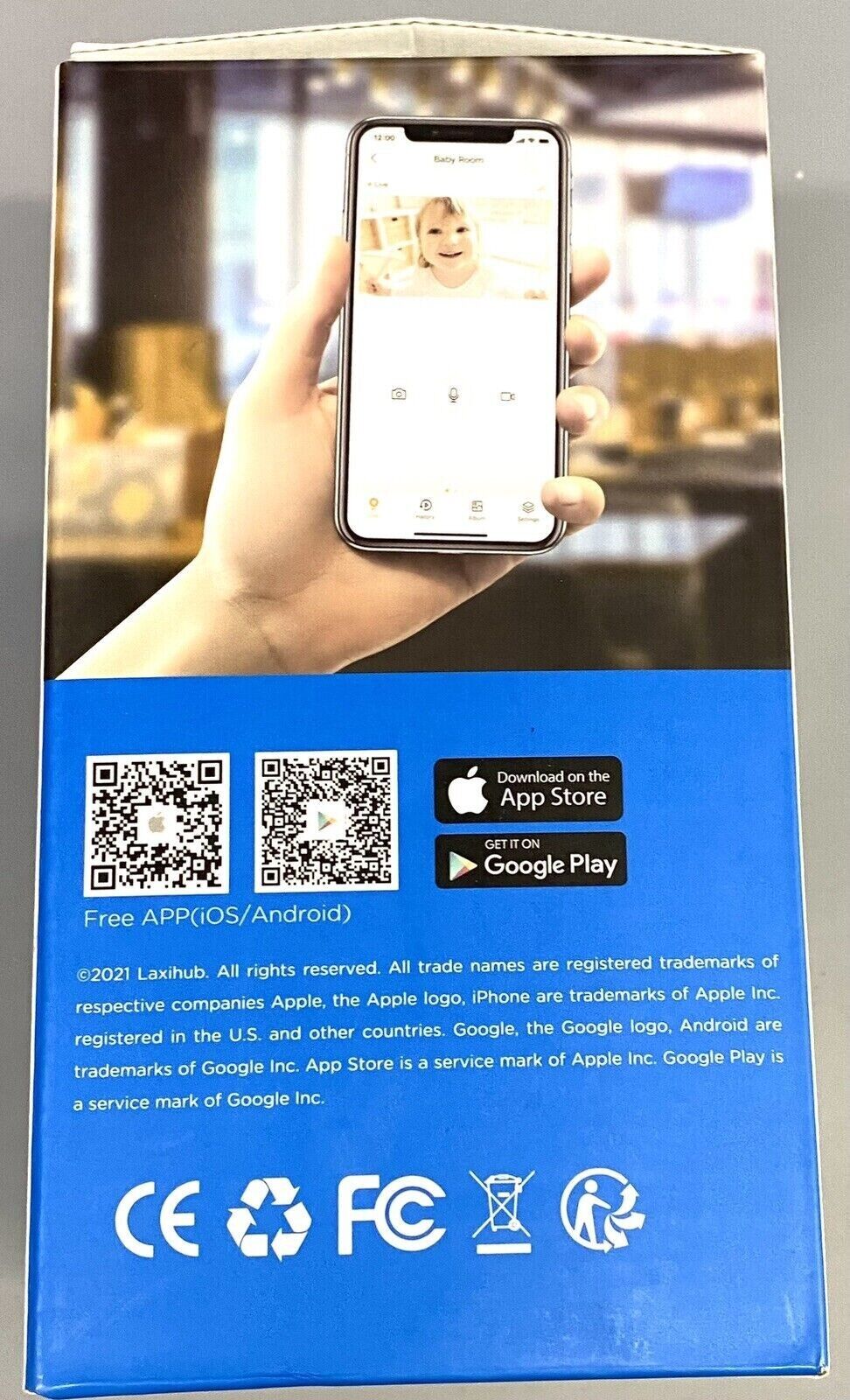 M1T Ultra HD 3MP Indoor Camera. Laxihub. Compatible With Alexa, Amazon , Google