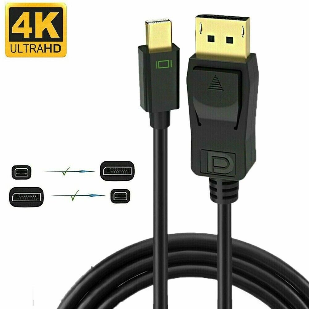 Mini DisplayPort to DisplayPort Cable Mini DP to DP Adapter HD Video 4K 60Hz 6FT