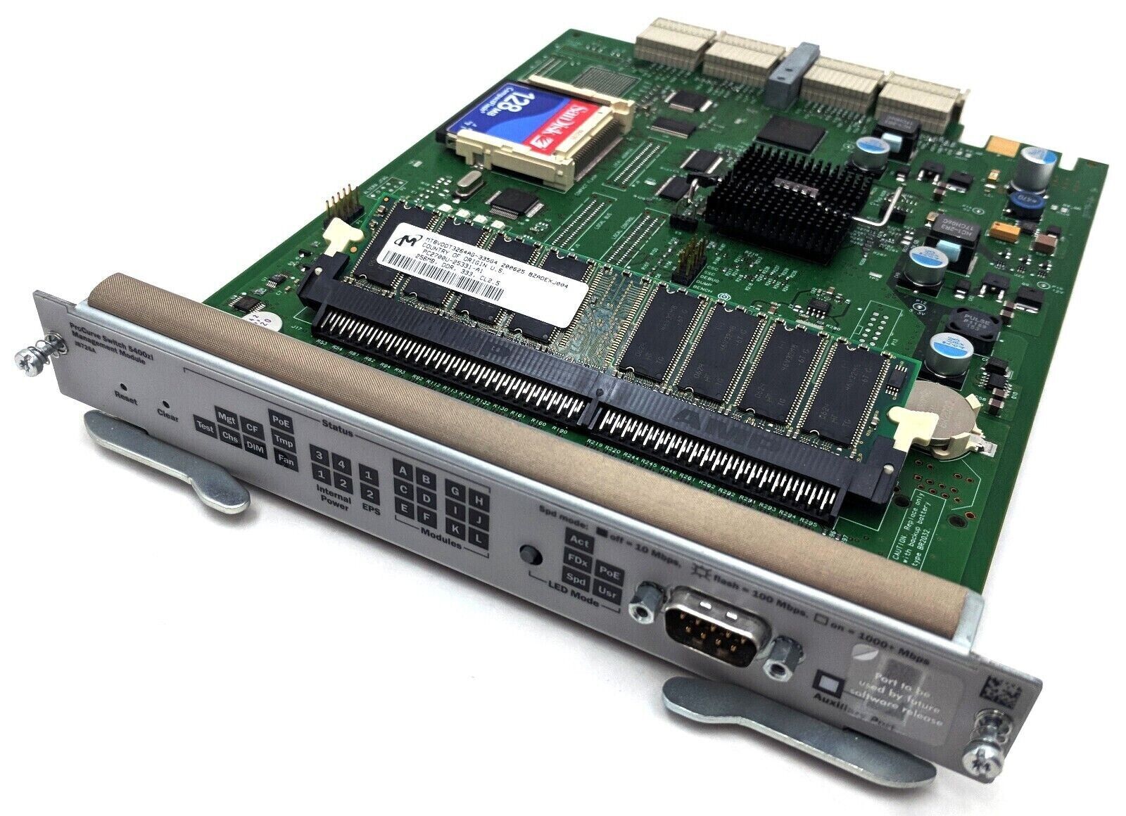 HP J8726A ProCurve E5400zl Switch Management Module w/ 128 MB Flash & 256MB RAM
