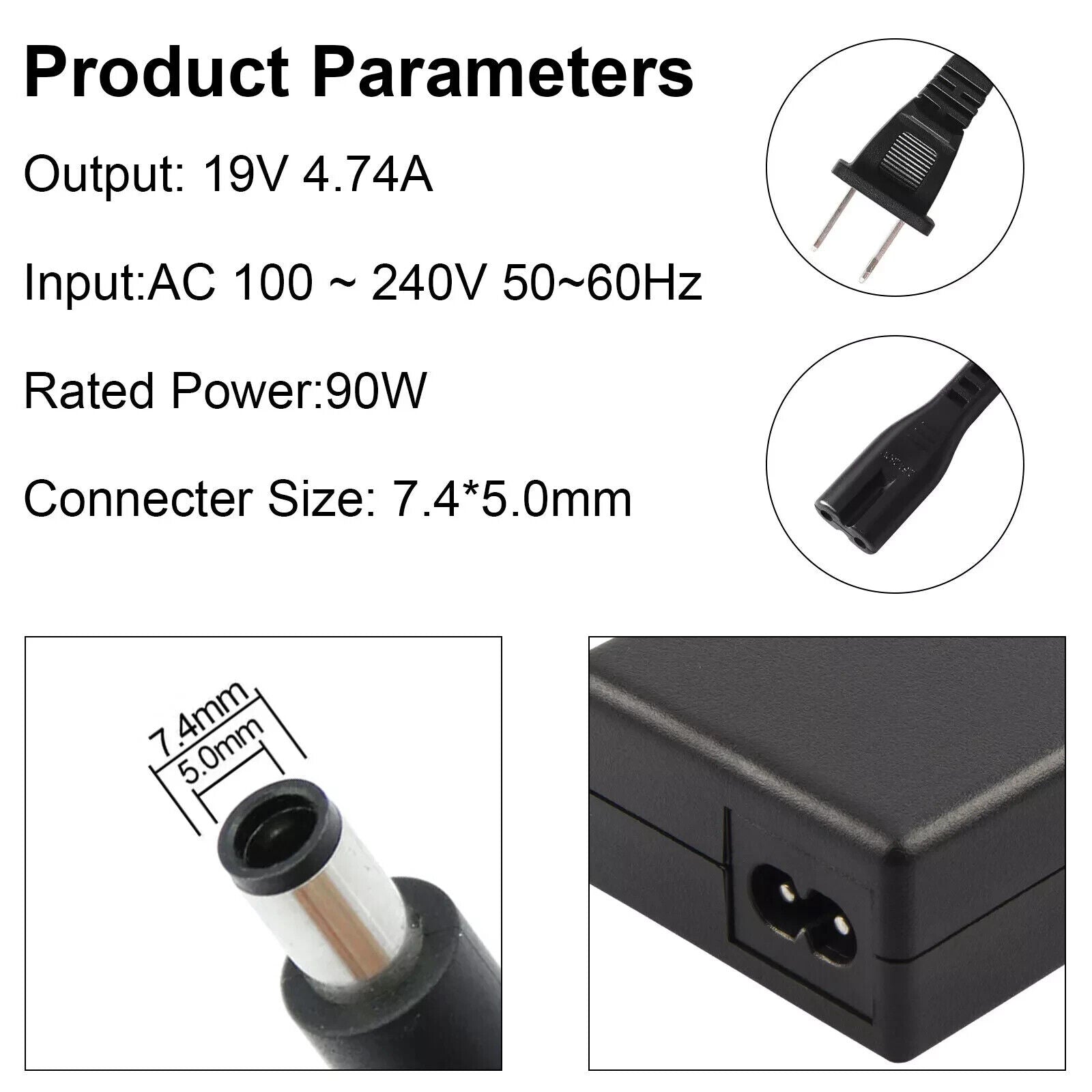 New 90W 19.5V AC Adapter for HP Desktop 110-420 110-229 110-330T 709566-003