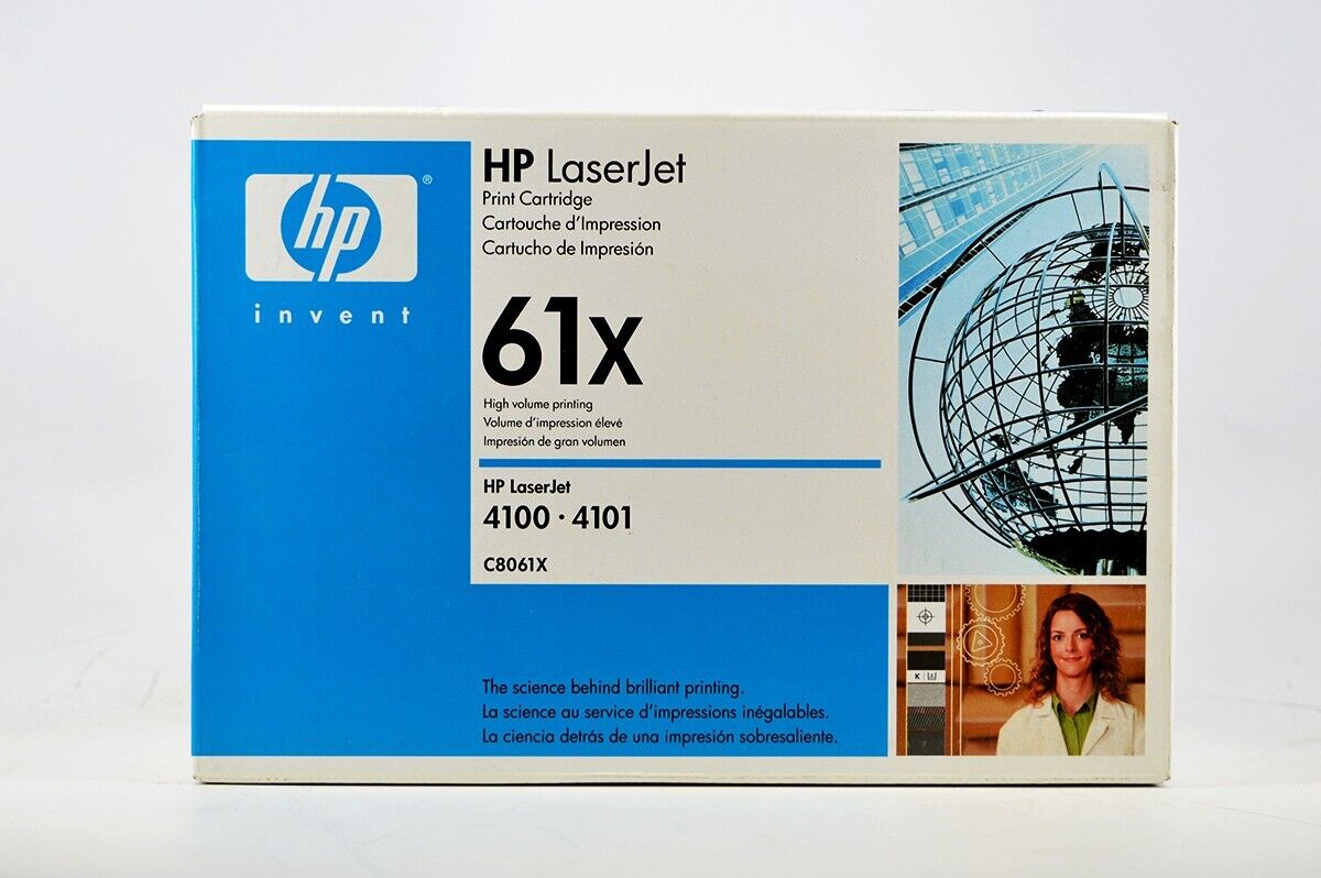 Genuine HP 61X Black High Yield LaserJet Toner Cartridge 4100 - 4101 C8061X *NEW