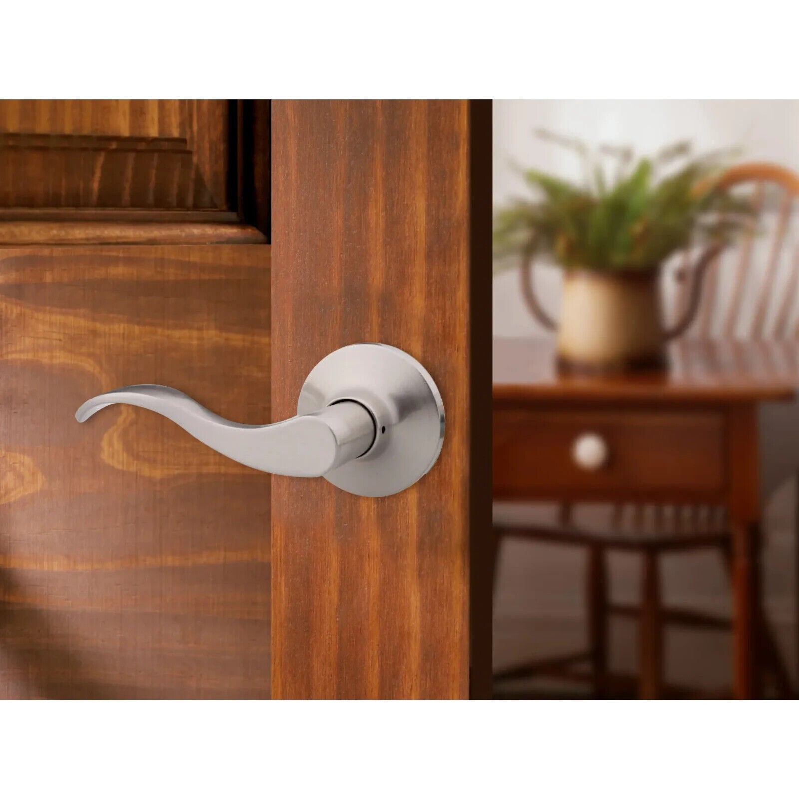 Kwikset Weiser SL7000LY RH 15 Layton Right Half Dummy Lever Pull, Satin Nickel