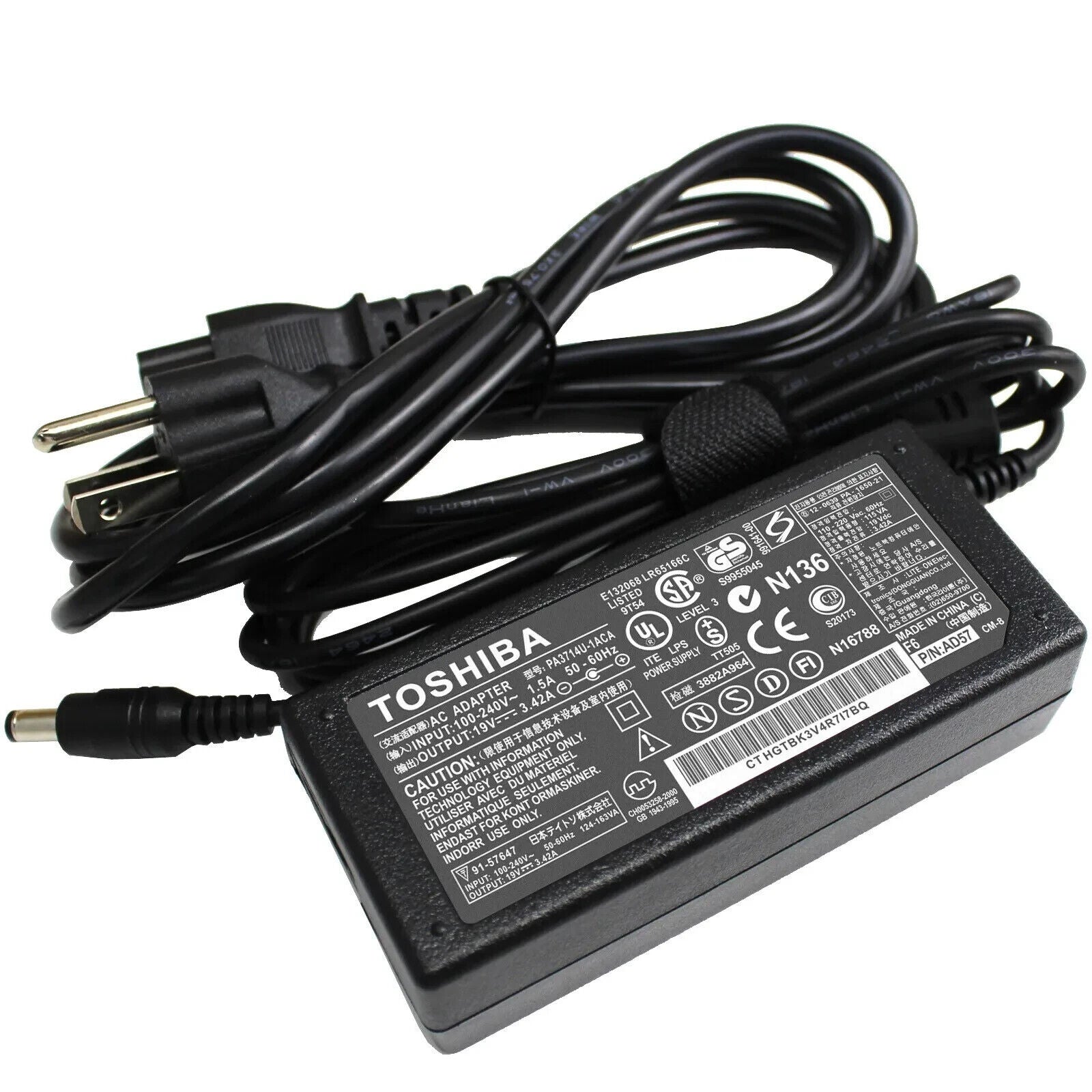Genuine 65w Adapter Charger Toshiba Satellite C855 C855D L55 L655 L675 L745 OEM