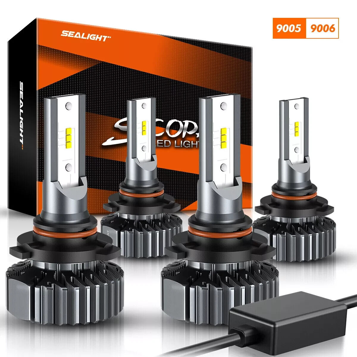 SEALIGHT LED Headlights Bulb Conversion Kit 9005 9006 High/Low Beam Bright White