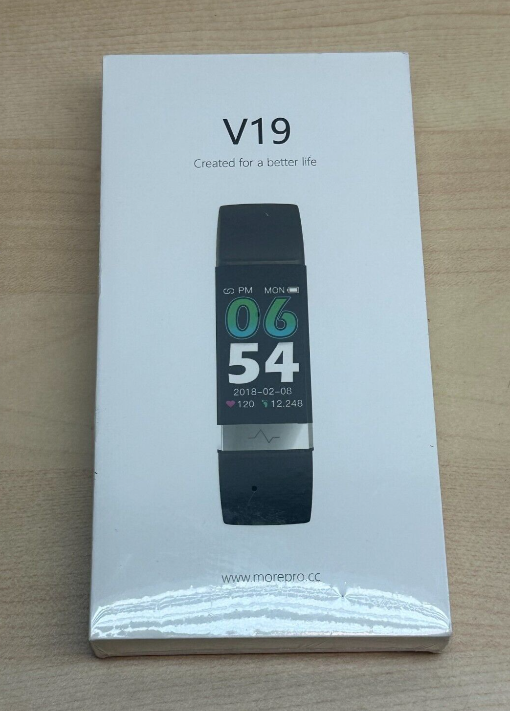 MorePro V19 Purple Waterproof Fitness ECG Activity Tracker Smartwatch