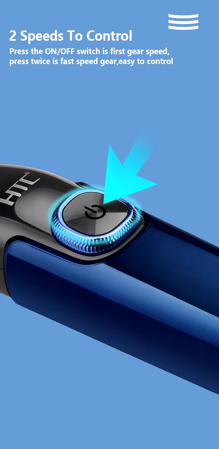HTC AT-588  Hair Clipper, Zero-Cut, LED Display, 2 Speeds, Lithium Battery