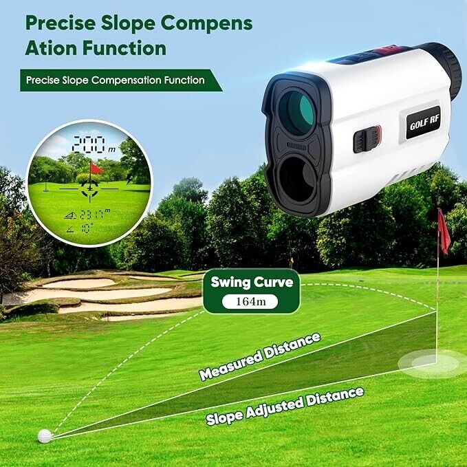 Golf Range Finder 700 Yards Laser USB Rechargeable Slope 6X Tournament Legal