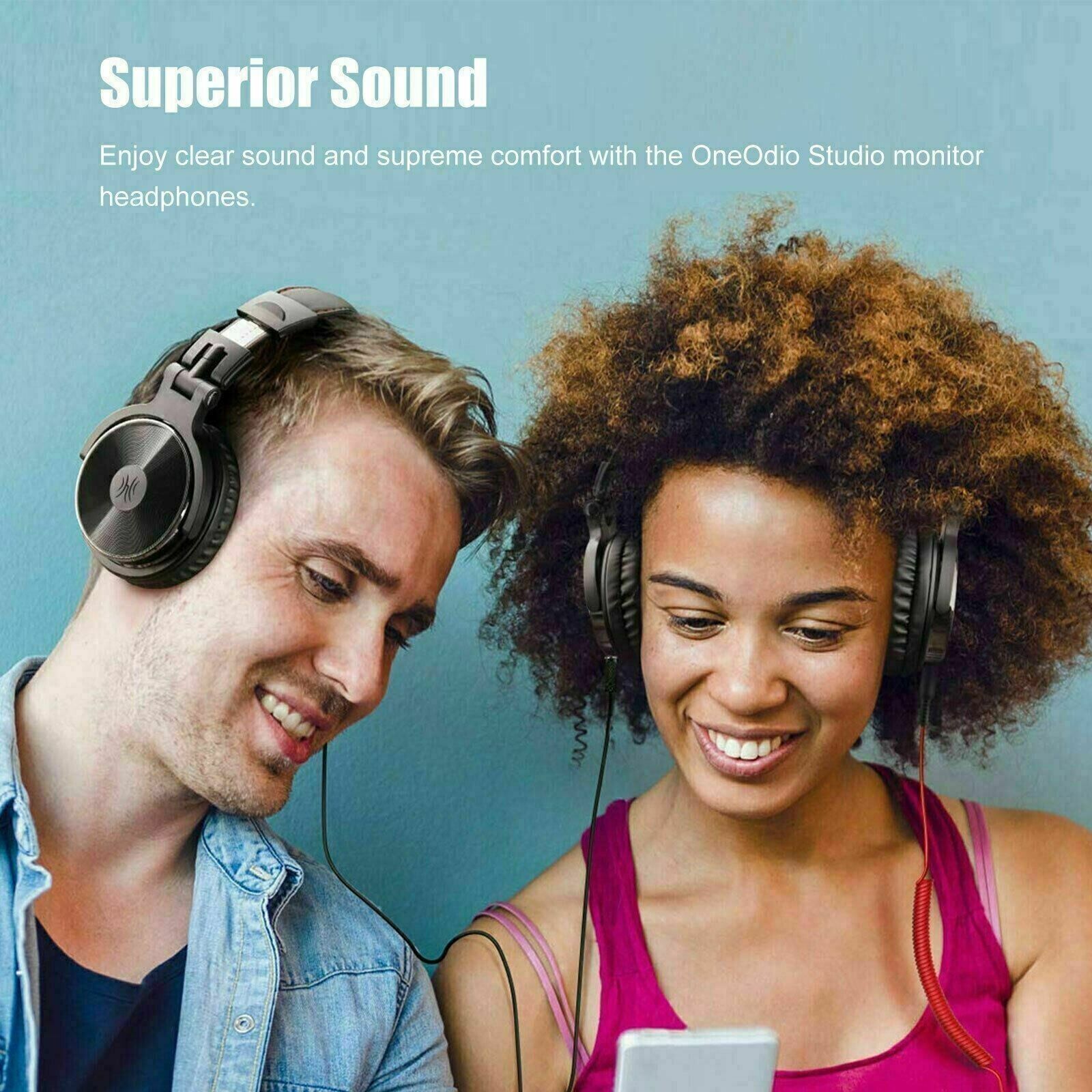 OneOdio Headphones Pro Studio Dynamic Stereo Wired Over Ear Headphones BLACK