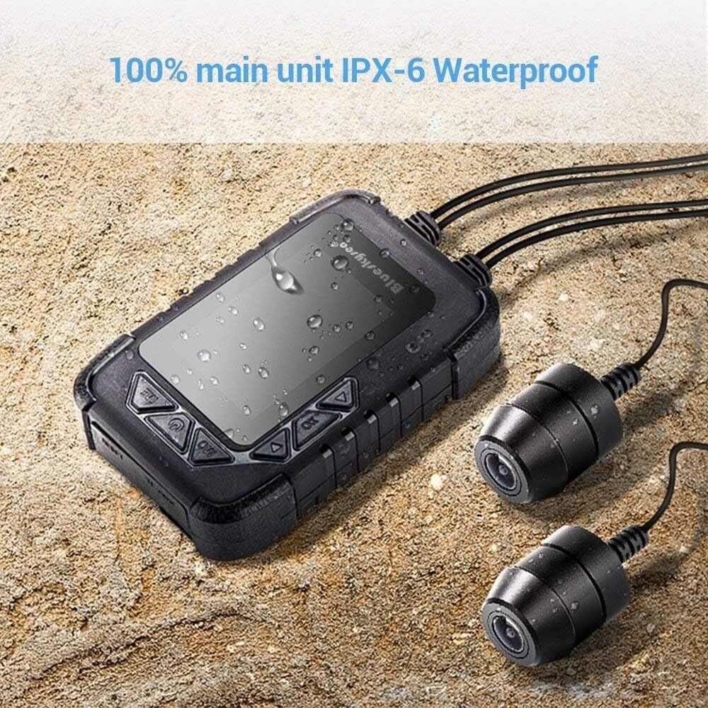 Blueskysea DV688 Motorcycle Dash Cam 1080p Dual Lens Recording Camera 2.35" LCD
