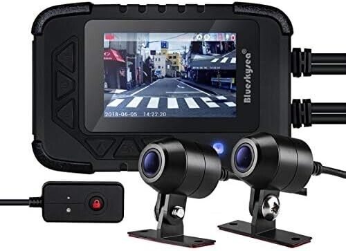 Blueskysea DV688 Motorcycle Dash Cam 1080p Dual Lens Recording Camera 2.35" LCD