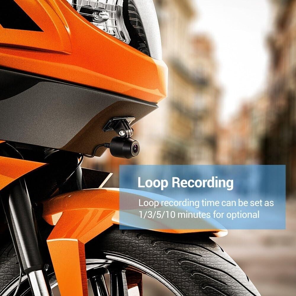 Blueskysea DV688 Motorcycle Dash Cam 1080p Dual Lens Recording Camera 2.35" LCD