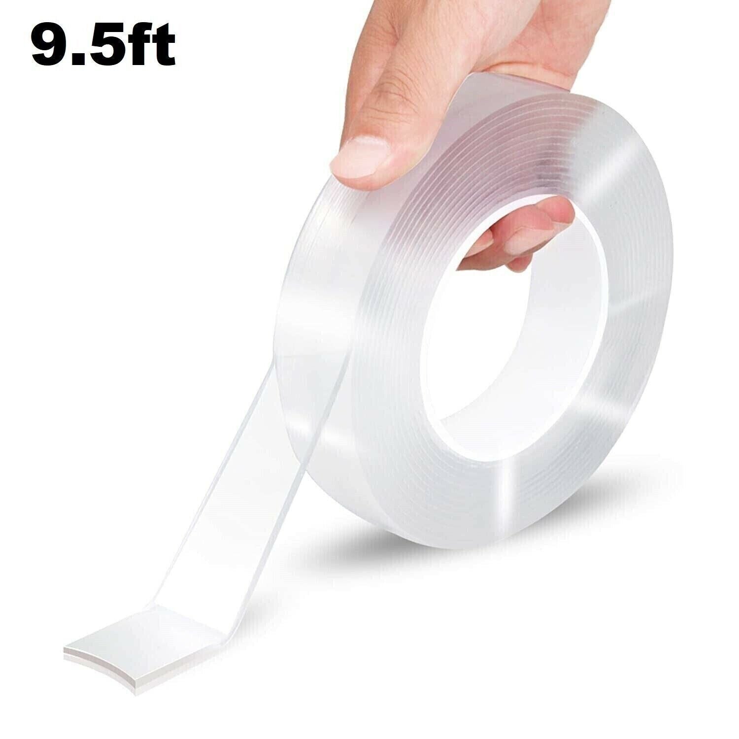 Double Sided Removable Mounting Tape Heavy Duty Strong Adhesive Clear Nano Gel