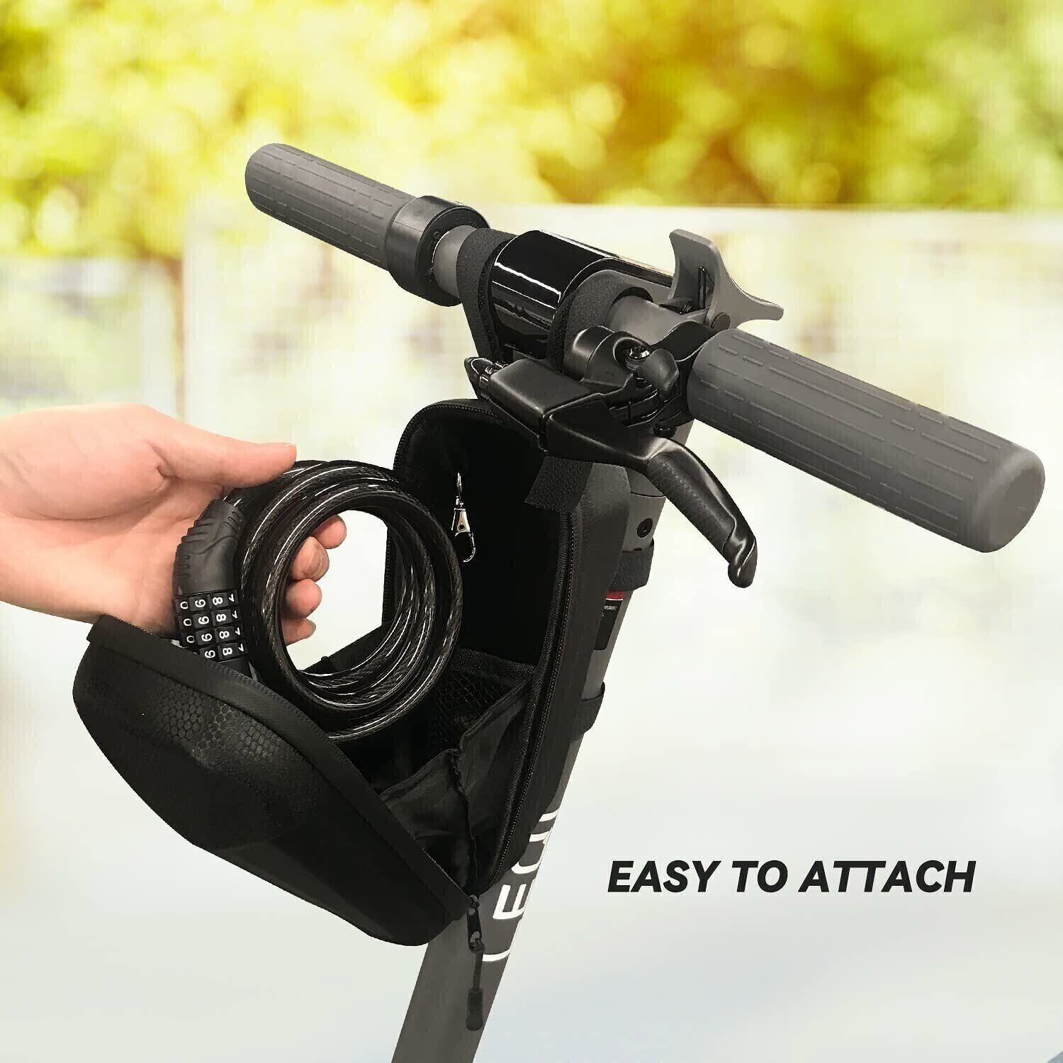 Portable 4-Digit Combination Lock Bicycle Scooter Cable Lock Anti-theft Security