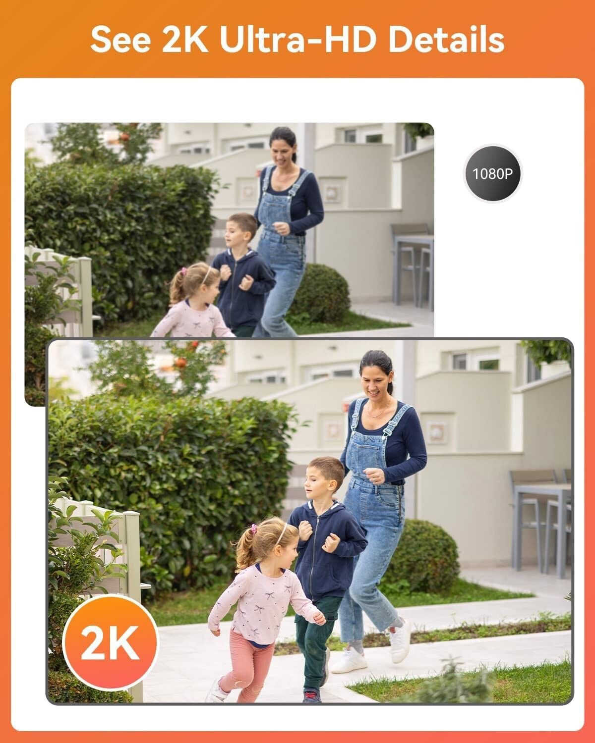 Doorbell Camera Wireless 2K Battery, Wire Video PIR Motion Detection 2-Way Talk