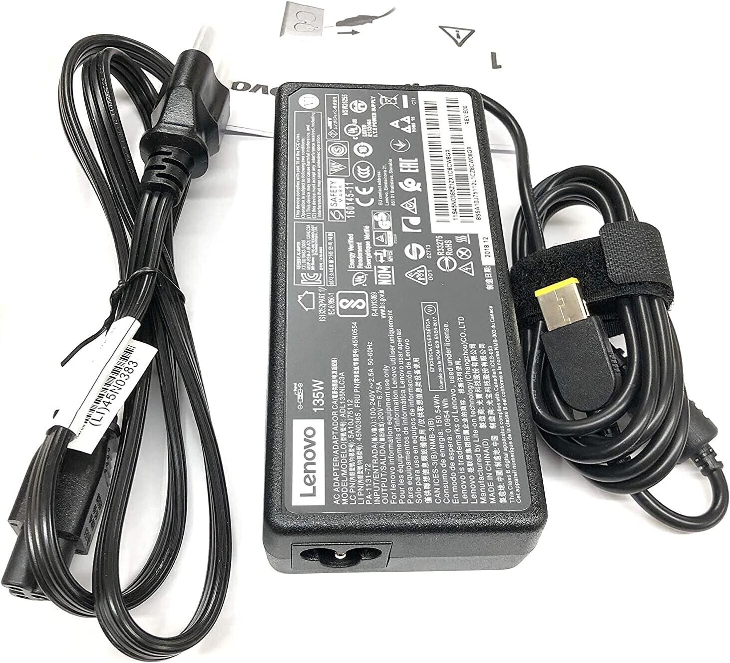 Genuine Lenovo 20V 6.75A = 135W AC Power Charger Adapter ADL135NLC3A FAST SHIP