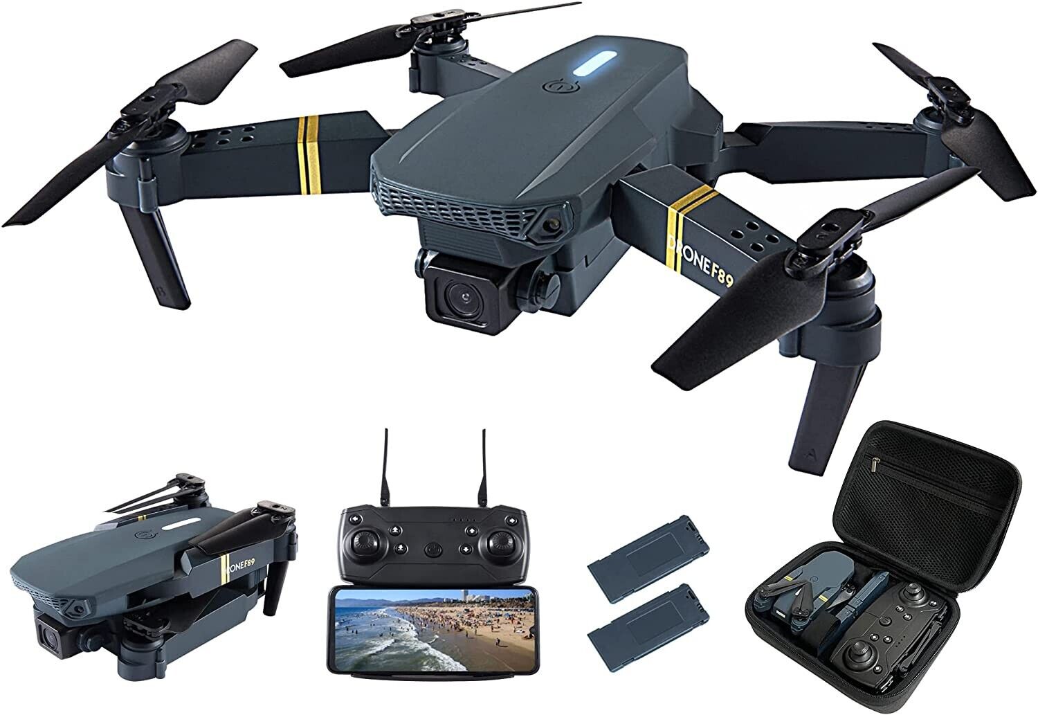 CHUBORY Drone for Beginners 40+ mins Flight Time WiFI FPV with Camera 1080p