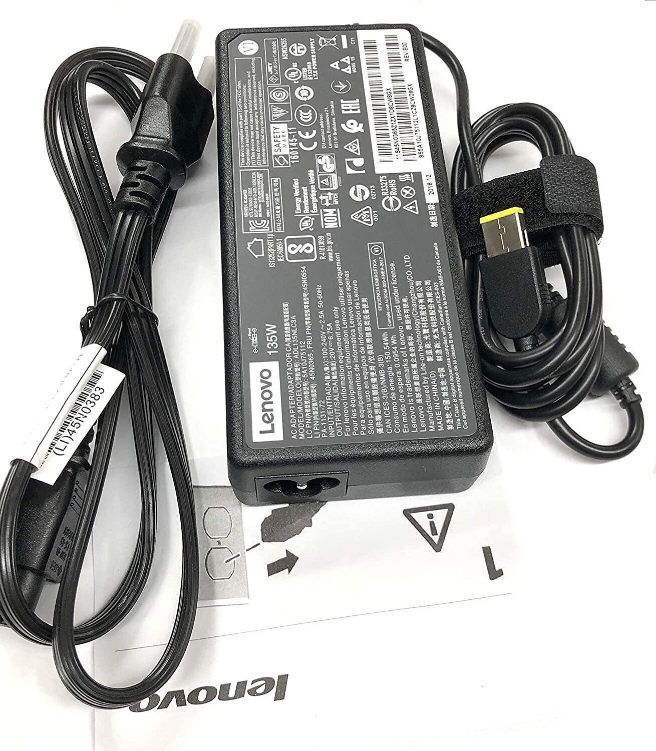 Genuine Lenovo 20V 6.75A = 135W AC Power Charger Adapter ADL135NLC3A FAST SHIP