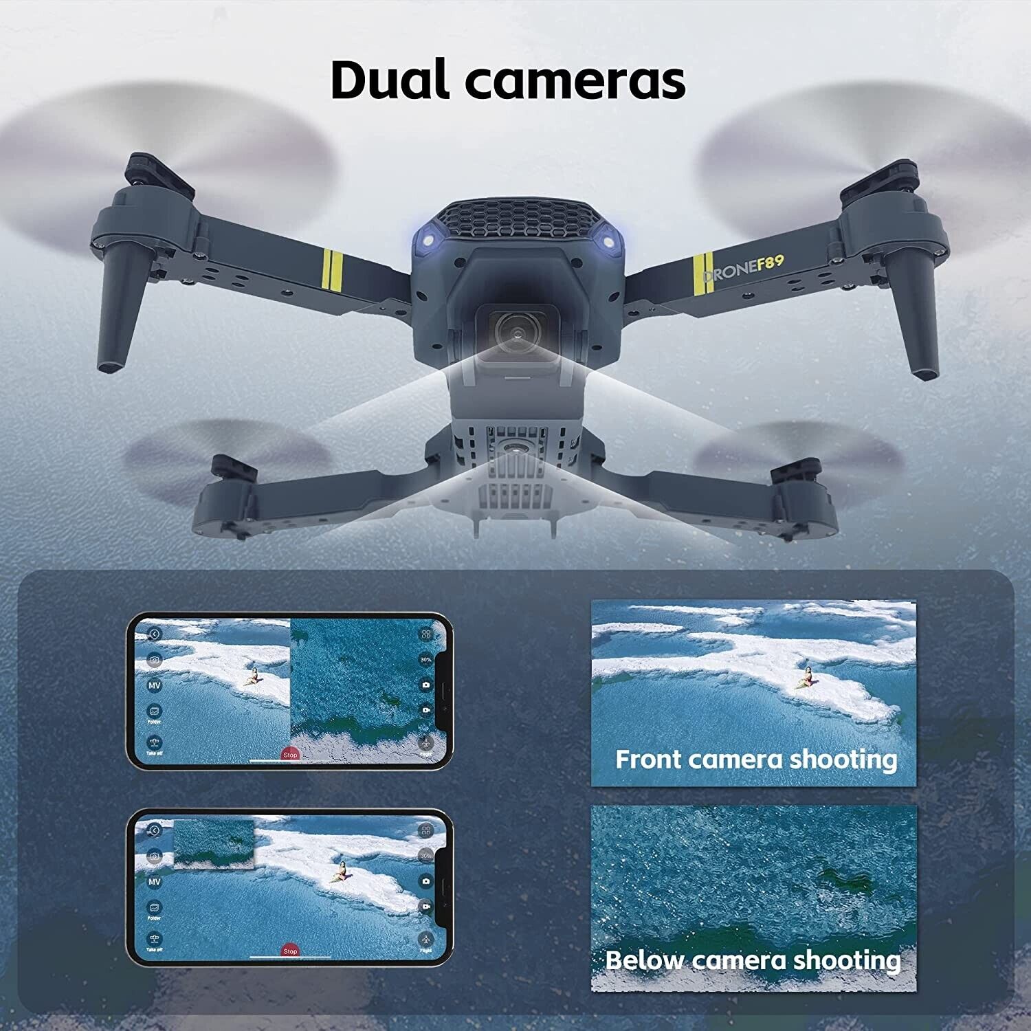 CHUBORY Drone for Beginners 40+ mins Flight Time WiFI FPV with Camera 1080p